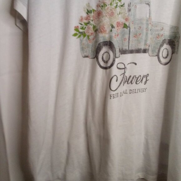 Maurices Shirt Women 3X Short Sleeve Simi Sheer Farm Fresh White - Picture 10 of 15